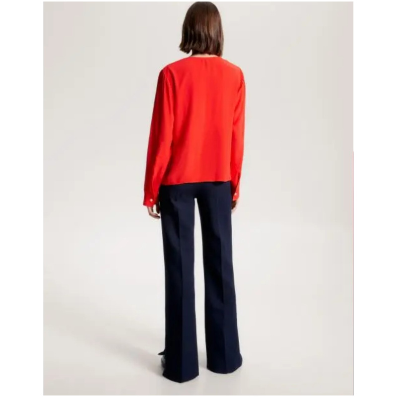 TOMMY HILFIGER Viscose crepe v-neck blouse
